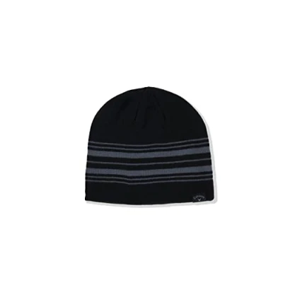 Image of Callaway Unisex&#039;s Golf Knit Reversible Beanie Collection Hat, Black, One Size