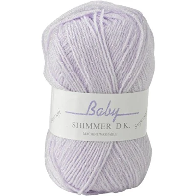 Image of James Brett Baby Shimmer DK Knitting Yarn Soft Double Knit Wool 5 x 100g Balls (Lilac BS3)