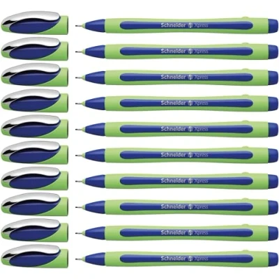 Image of Schneider XPRESS 190003 Fineliner Pen Blue Pack of 10