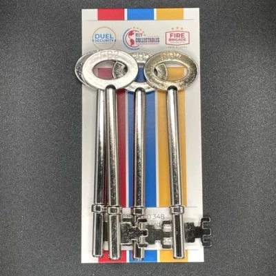 Image of Fire Brigade Products FB2 Genuine Mortice or Rim Keys 102mm Long Pack of 4