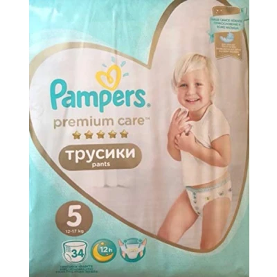 Image of 34 Pampers Premium Care Pants Size 5, 12 17 kg