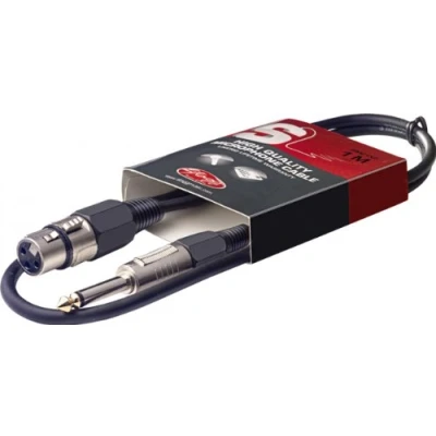 Image of Stagg SMC1XP 1m 3 Pin 1x XLR Female/1x 6.3 mm Mono Jack Plug Microphone Cable
