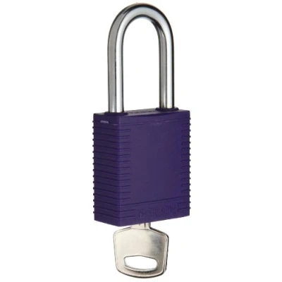 Image of Lockout Nylon Padlock, 38mm x 44mm 20mm, Purple, Pack of 6