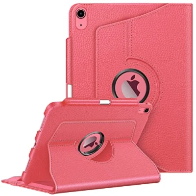 Image of FINTIE Rotating Case Compatible with iPad 10th Generation (2022 Model) 10.9 Inch 360 Degree Swivel Protective Stand Cover Pencil Holder, Auto Wake/Sleep, Pink