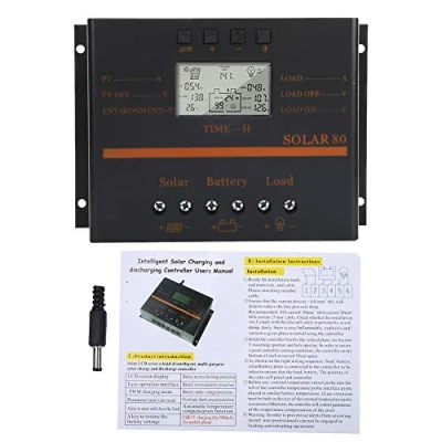 Image of Professional 12V 24V Auto 80A PWM Solar Charge Controller Panel Regulator LCD Display Solar80