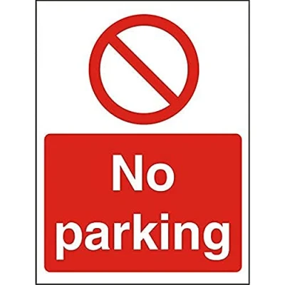Image of Seco No Parking Sign, 150mm x 200mm 1mm Semi Rigid Plastic