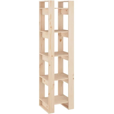 Image of vidaXL Book Cabinet/Room Divider 41x35x160 cm Solid Wood Pine