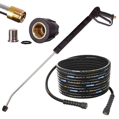 Image of HOT WATER Gun 25m Hose 250bar DN8 Lance Nozzle for High Pressure Washer Karcher HD HDS