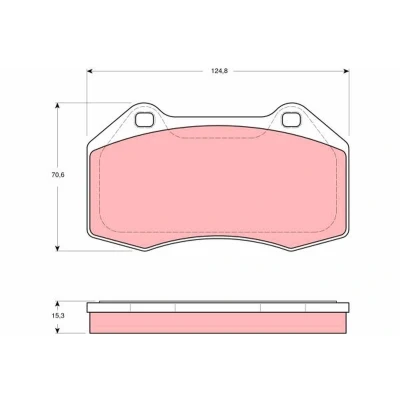 Image of 7701208218, 8671016704 Brake pad set TRW GDB1606 not prepared for wear indicator RENAULT: CLIO 3, MEGANE 3 Coupe, 2
