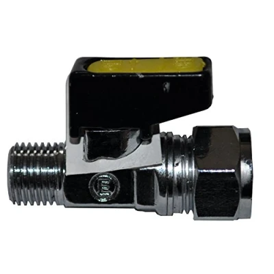 Image of 8mm x 1/4&quot; Male Mini Ball Gas Valve (Known as reducing Valve/Gas valves/Gas Isolation Valve/Threaded Ball/Gas Lever Also Available in 8mm, 10mm, 15mm and 1/4 Inch BSP)