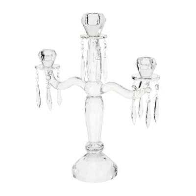 Image of Villeroy &amp; Boch Retro Accessories Candelabra 3 arms, 41.4 cm, Glass, Transparent