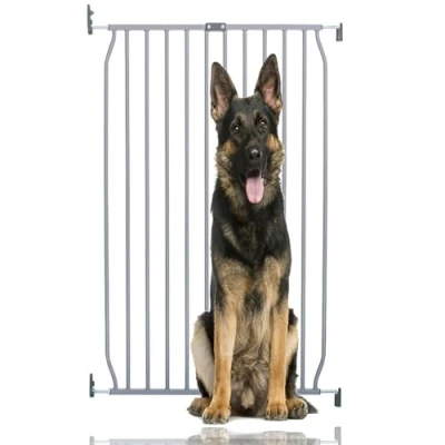 Image of Bettacare Extra Tall Eco Screw Fit Pet Gate, Grey, 70cm 80cm, Gate 100cm in Height, Fitted Dog Safety for Puppy