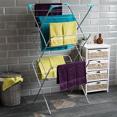 Image of Home Discount Vida 3 Tier Clothes Airer Horse, 14M Drying Space