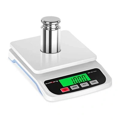 Image of Steinberg Systems Digital Table Scale Tabletop Weighing Shop Pharmacy LCD Display Adapter 10kg/1g SBS TW 10000 (2xAAA Batteries, Platform 151x151mm, Stainless Steel, ABS Plastic, 6 Units)
