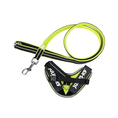 Image of IDC Powair Bundle Harness, Size: 3XS/Baby 1, Neon + Leash, 1,2 m with Handle and Small Carabiner,