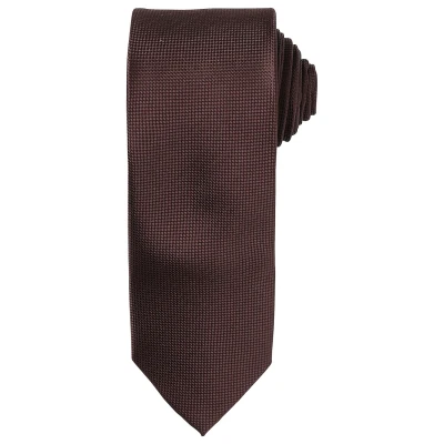 Image of Premier Unisex Adult Micro Waffle Tie (Brown) One Size