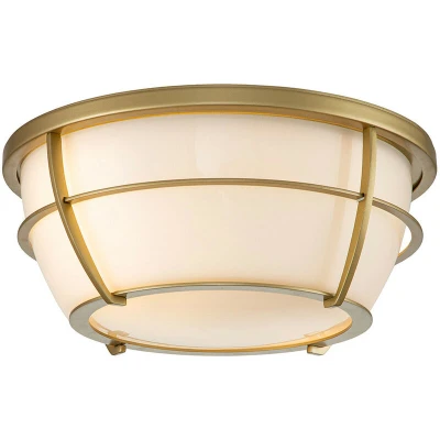 Image of Quoizel Chance Bathroom Ceiling Light Painted Natural Brass, IP44