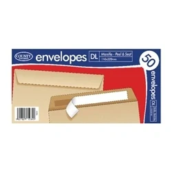 Image of County Stationery DL Manilla Peal and Seal Envelopes (1000 Pack)