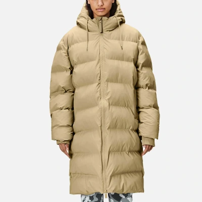 Image of Rains Alta Long Coated Shell Puffer Jacket S