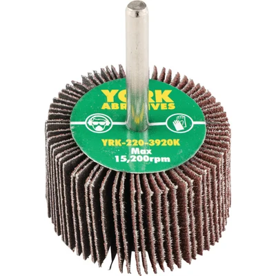 Image of York 50 X 30MM Flap Wheels Aluminium Oxide 6.0MM Shaft P80