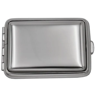 Image of GERMANUS Tobacco Case Pill Box Tablet Dispenser, Made in Germany, Steel, Silver, Plain
