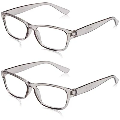 Image of The Reading Glasses Company Grey Readers Value 2 Pack Mens Womens RR77 7 +2.00