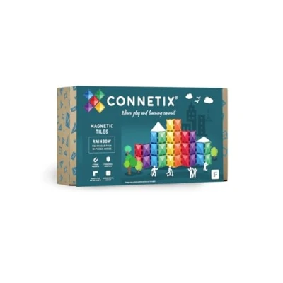 Image of Connetix Rainbow Rectangle Pack, 18 Pieces