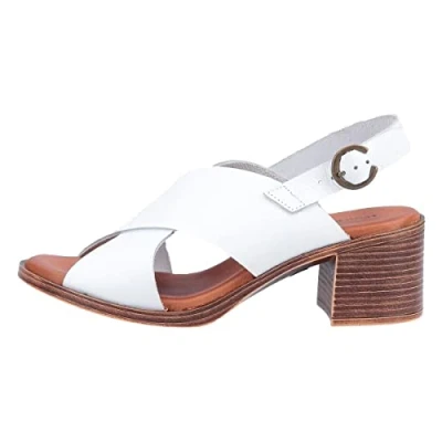 Image of Hush Puppies Women&#039;s Gabrielle Heeled Sandal, White, 7 UK