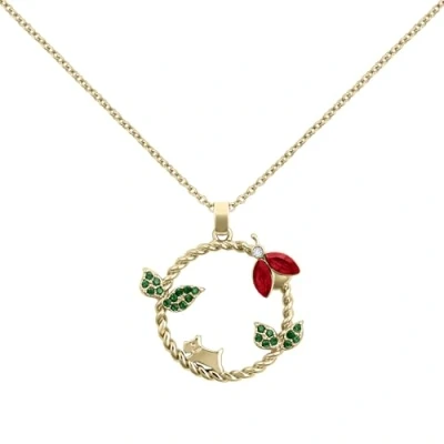 Image of RADLEY Womens 18ct Gold Plated Whimsical Ladybird Pendant Charm Necklace