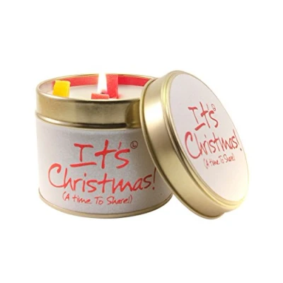Image of Lily Flame It&#039;s Christmas Tin, White