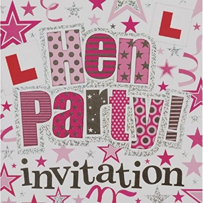 Image of Hen Party Invitations And Envelopes (Pack of 6)
