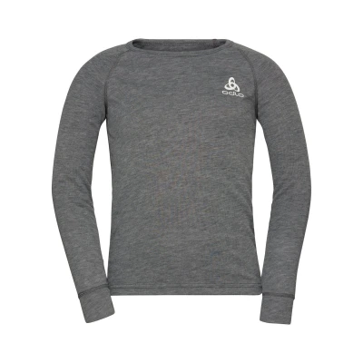 Image of odlo Kids Functional Underwear Long Sleeve Shirt ACTIVE WARM ECO, steel grey melange, 116