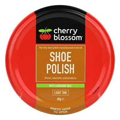 Image of Cherry Blossom Shoe Polish Light Tan 40g, Brown