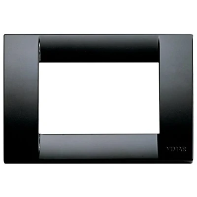 Image of VIMAR Classic Plate, 3 Positions, Technopolymer Black