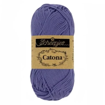 Image of Scheepjes Catona 508 Deep Amethyst Yarn 10x50g