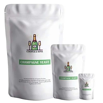 Image of Champagne Yeast for All Sparkling Wine &amp; Cider Super by Cooper Sons (50g Resealable Pouch)