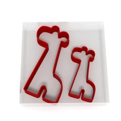 Image of Giraffe Set of 2 Value Cookie/Fondant Cutters Pair 5CM + 8CM