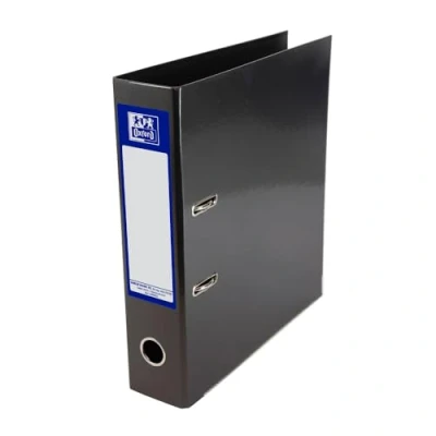 Image of Oxford Premium A4 Lever Arch File, Charcoal Black Single Folder, Heavy Duty