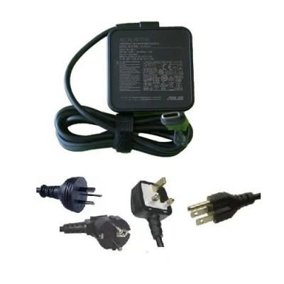 Image of ASUS Ac65 00 Power Adapter Ac 100 240 V 65 Watt United Kingdom Black For Chromebook 12, Flip C43x, Expertbook B9450, Zenbook 13, 14, S13 Ux392