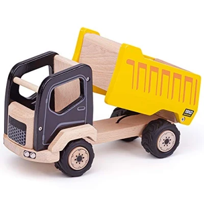 Image of Tidlo T0412 Wooden Tipper Truck Construction Vehicles, 14.5x10.5x25 centimeter