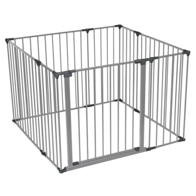Image of Safetots Premium Multi Panel Play Den, 105cm x 105cm, Grey, 70cm High, Baby Playpen, Den for Toddlers, Large Easy Installation