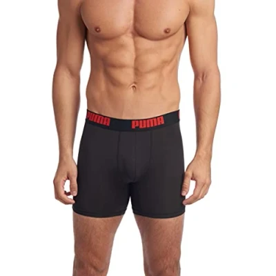 Image of PUMA Men&#039;s 3 Pack Performance Boxer Briefs, Black, S