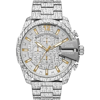 Image of Diesel Watch for Men Mega Chief Quartz/Chrono movement 51mm case size with a Stainless Steel strap DZ4636