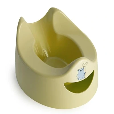Image of Toddler Essentials Easy Pour Potty Lemon Yellow Portable Training Toilet Seat for Toddlers Hygienic, to Clean, and Travel Friendly
