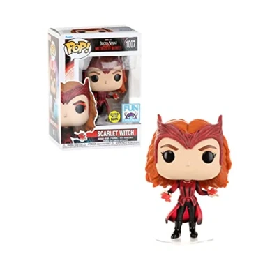 Image of Funko Pop! Marvel: Doctor Strange in The Multiverse of Madness Scarlet Witch (Glows Dark) (Special Edition) #1007 Bobble Head Vinyl Figure
