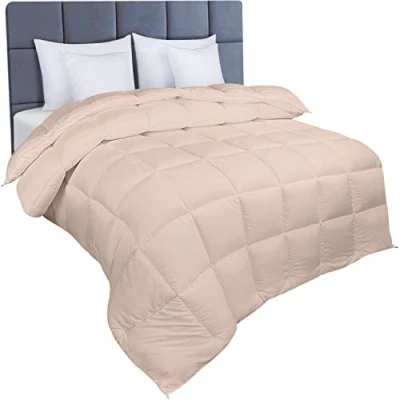 Image of Utopia Bedding Soft single Duvet Insert 10.5 Tog with Corner Tabs Box Stitched Down Alternative (Single, Beige)