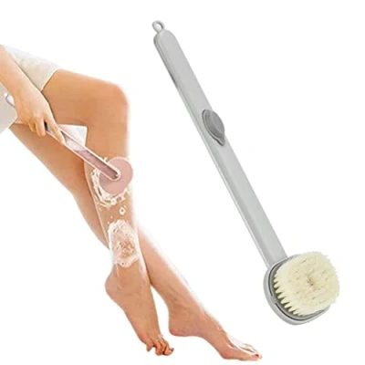 Image of shower Brush,Long Handled Scrub Brush for Shower, Long Handle Bath Massage Cleaning Brush, Soap Dispenser Back Scrubber Body Exfoliating