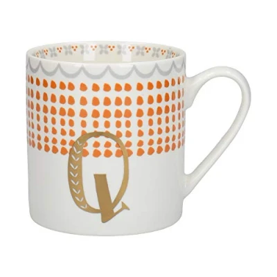 Image of Creative Tops Alphabet Mug with Novelty &#039;Q&#039; Design, Fine China, Multi Colour, 350 ml (17 of 26 Letter Mugs)