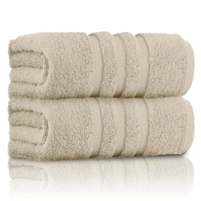 Image of GC GAVENO CAVAILIA Bath Sheets Towels 550 GSM Extra Large Towle Set Washable &amp; Water Absorbent Bathroom Egyptian Cotton Sheet, Natural