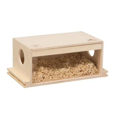 Image of Ferplast Wooden Hamster House, Mice, Litter, Cage